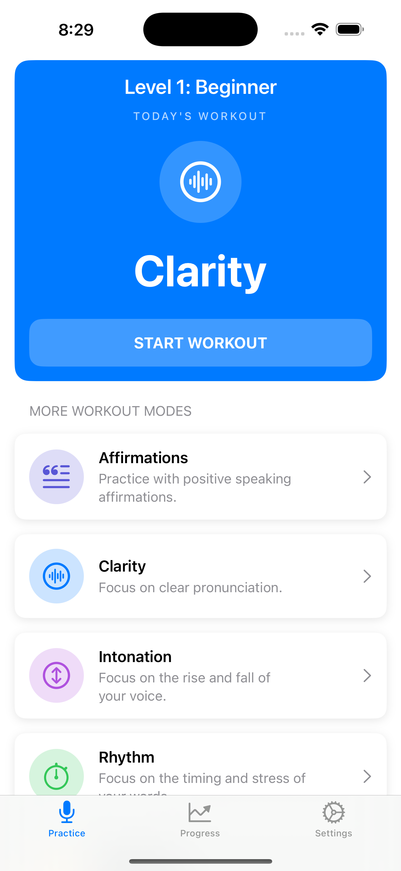 SpeakClearly Clarity Mode