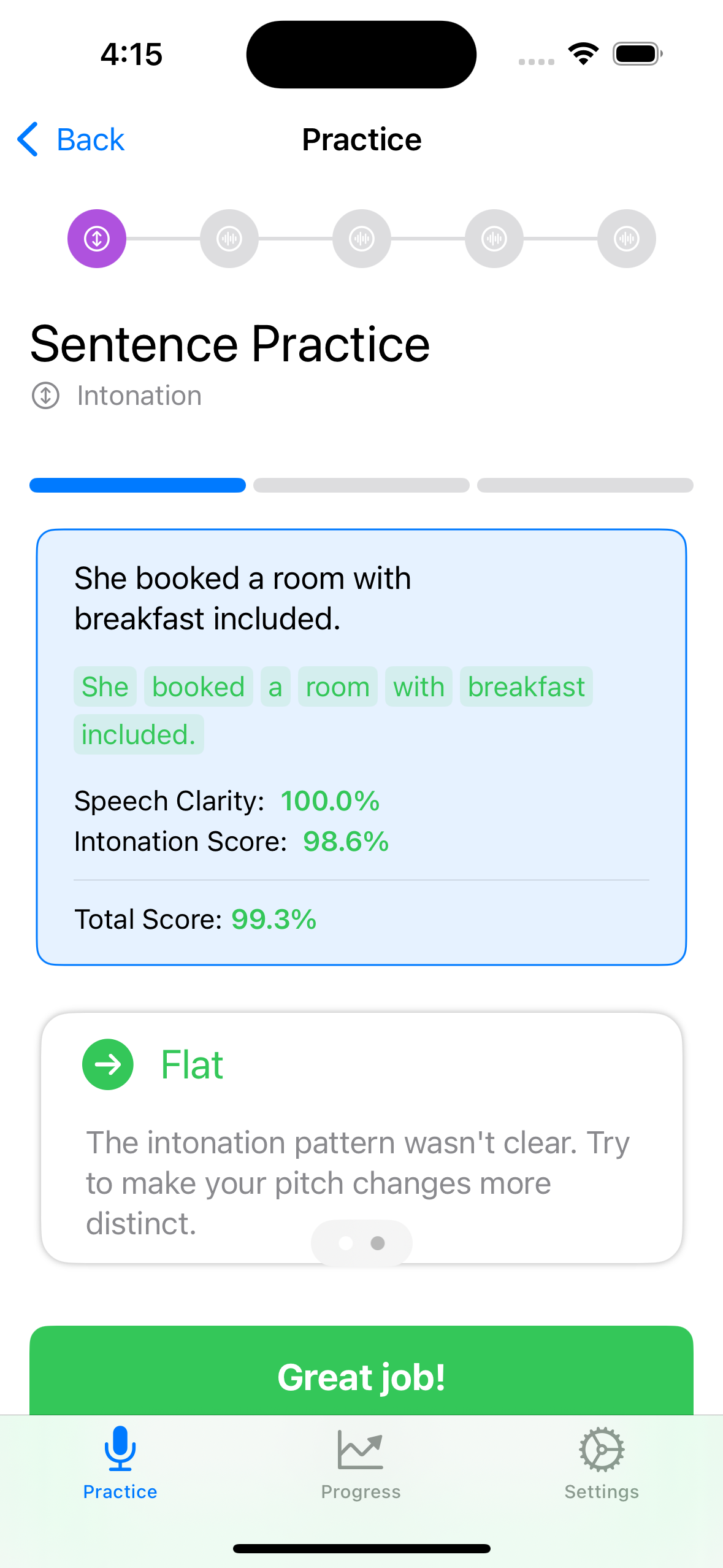 SpeakClearly Progress Tracking